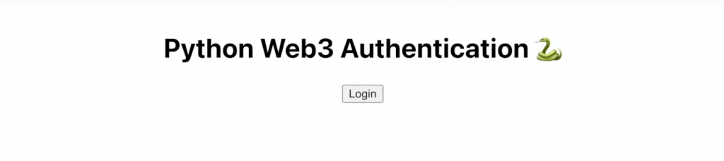 python web3 app landing page