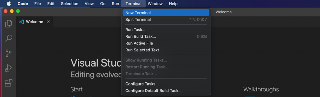 new terminal prompt in vsc