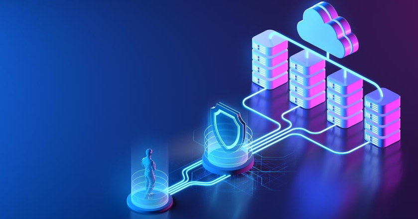 illustrative image showing user fetching data via blockchain storage companies by first logging in and then accessing various data on servers and blockchains