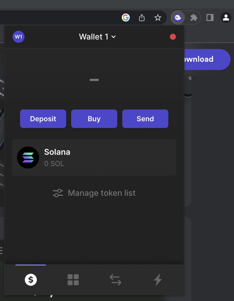 Wallet 1 UI - Phantom Wallet App