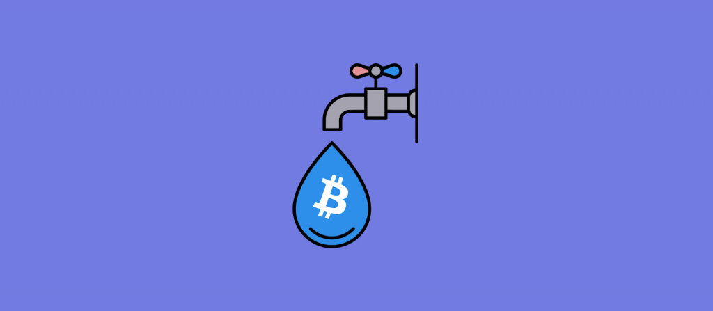 Illustrative image - Physical spigot pouring out testnet APT, acting as a Aptos testnet faucet