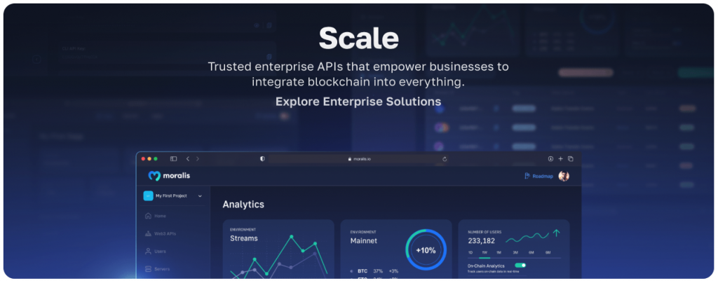 Title - Scale your enterprise - Use Moralis blockchain solutions