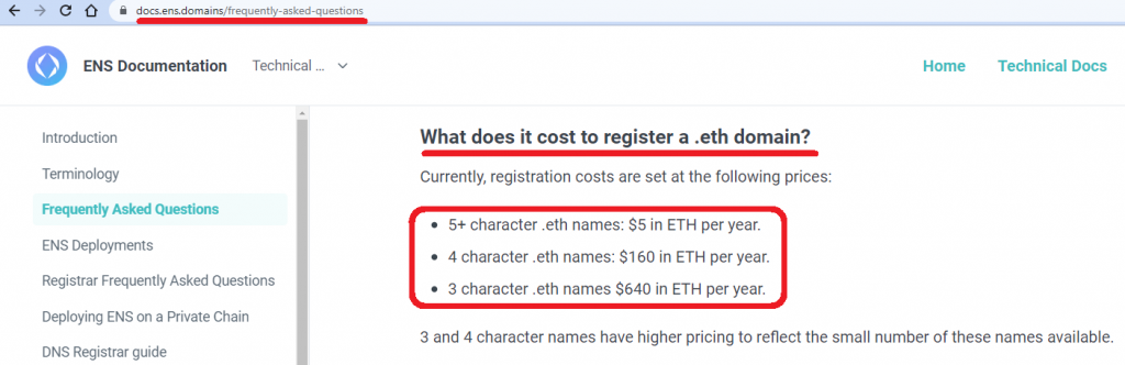 ETH Domains Documentation Page