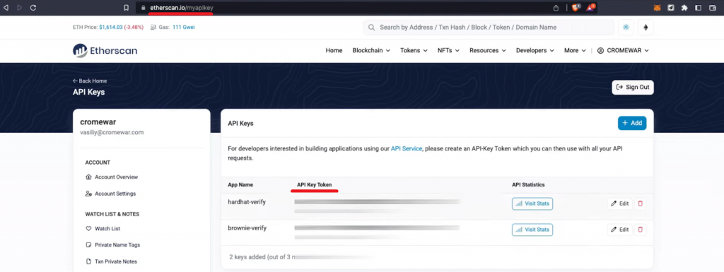 Etherscan Private Keys to Implement in DAO