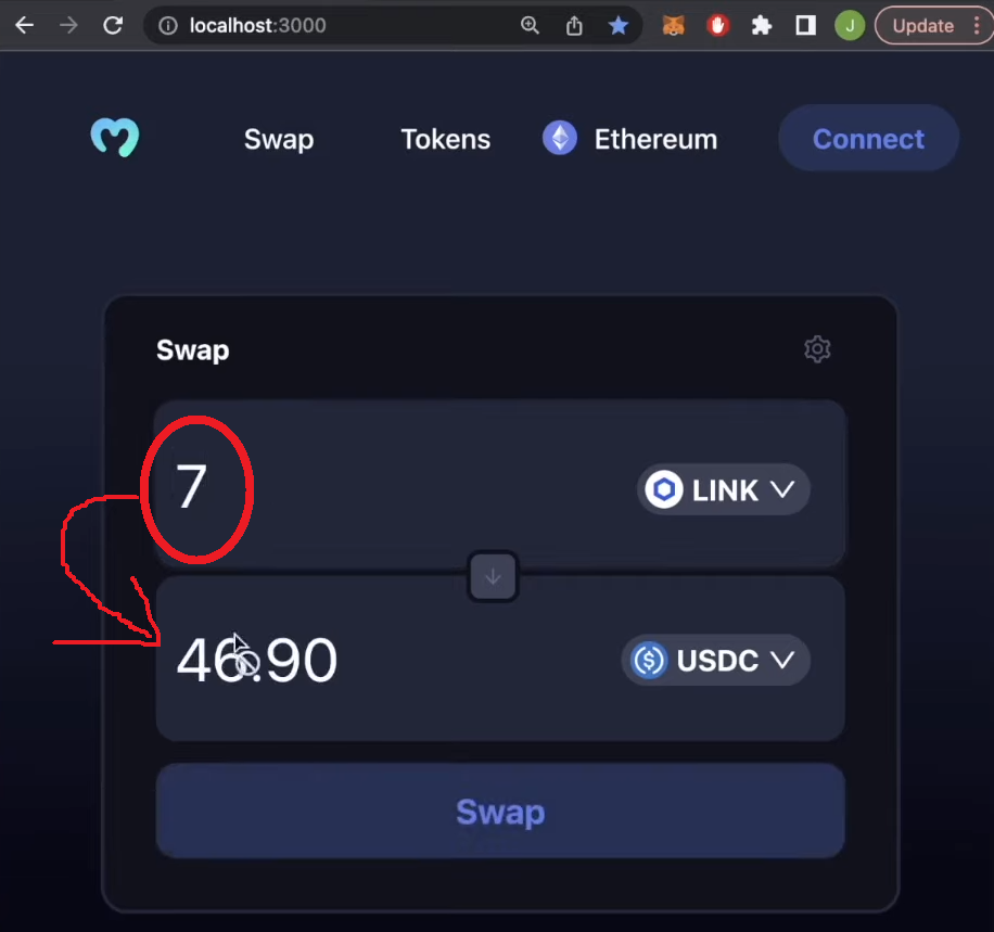 Finalized Build of Arbitrum DEX Swap