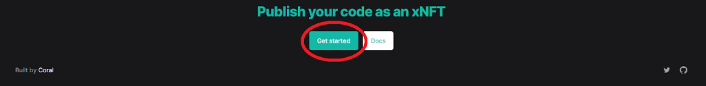 Landing Page to Publish Code as an xNFT