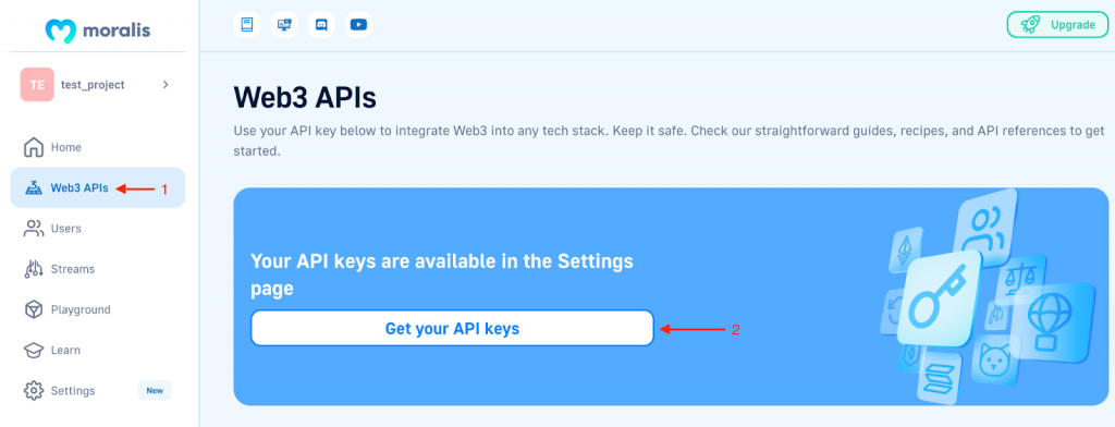 Moralis UI and the Crypto Price API Key