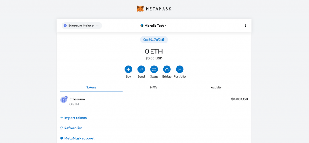 Base Testnet MetaMask UI