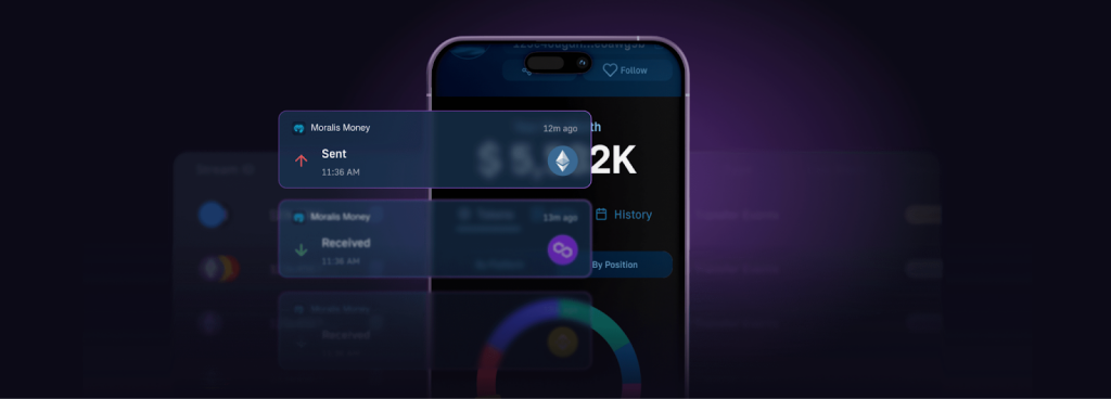 Illustration - Web3 wallet activity with transaction flow