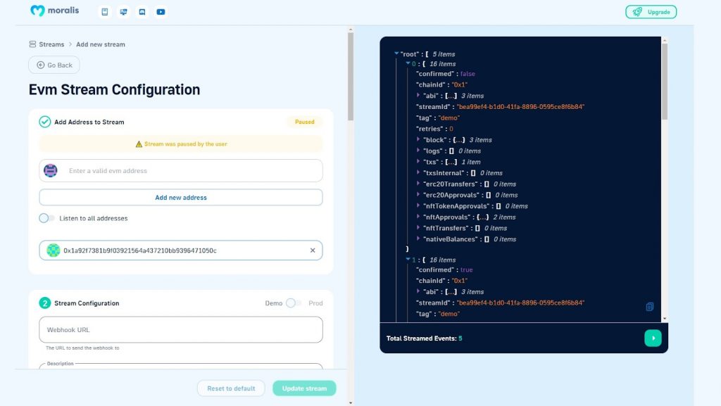 NFT Sale Notifications Stream Module with Configurations