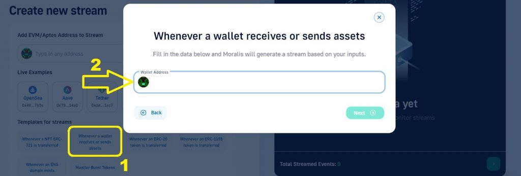 Wallet Address Entry Field for Custom Webhook