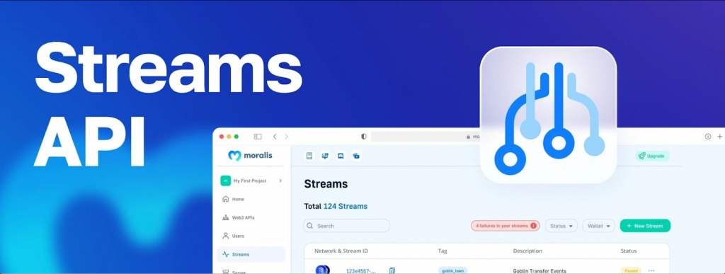 dapp store products - Streams API