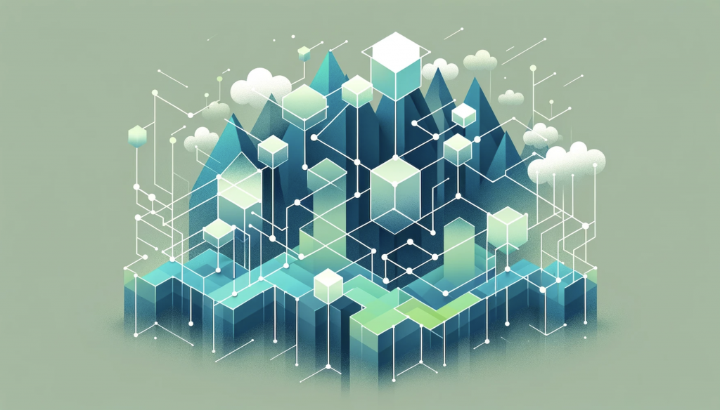 Graphic art illustration - Showing elements of the Solana ecosystem