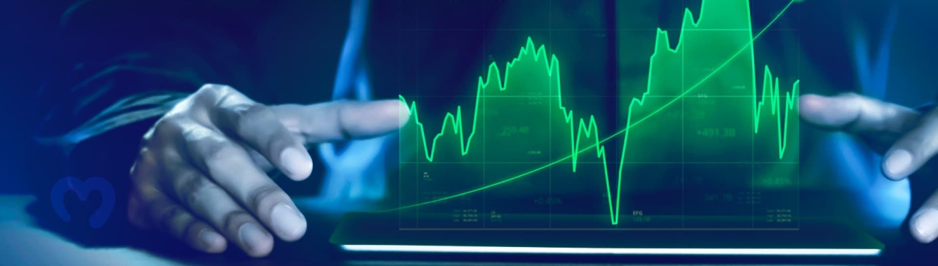 Illustrative image showing investor examining the Web3 gaming market size on a graph