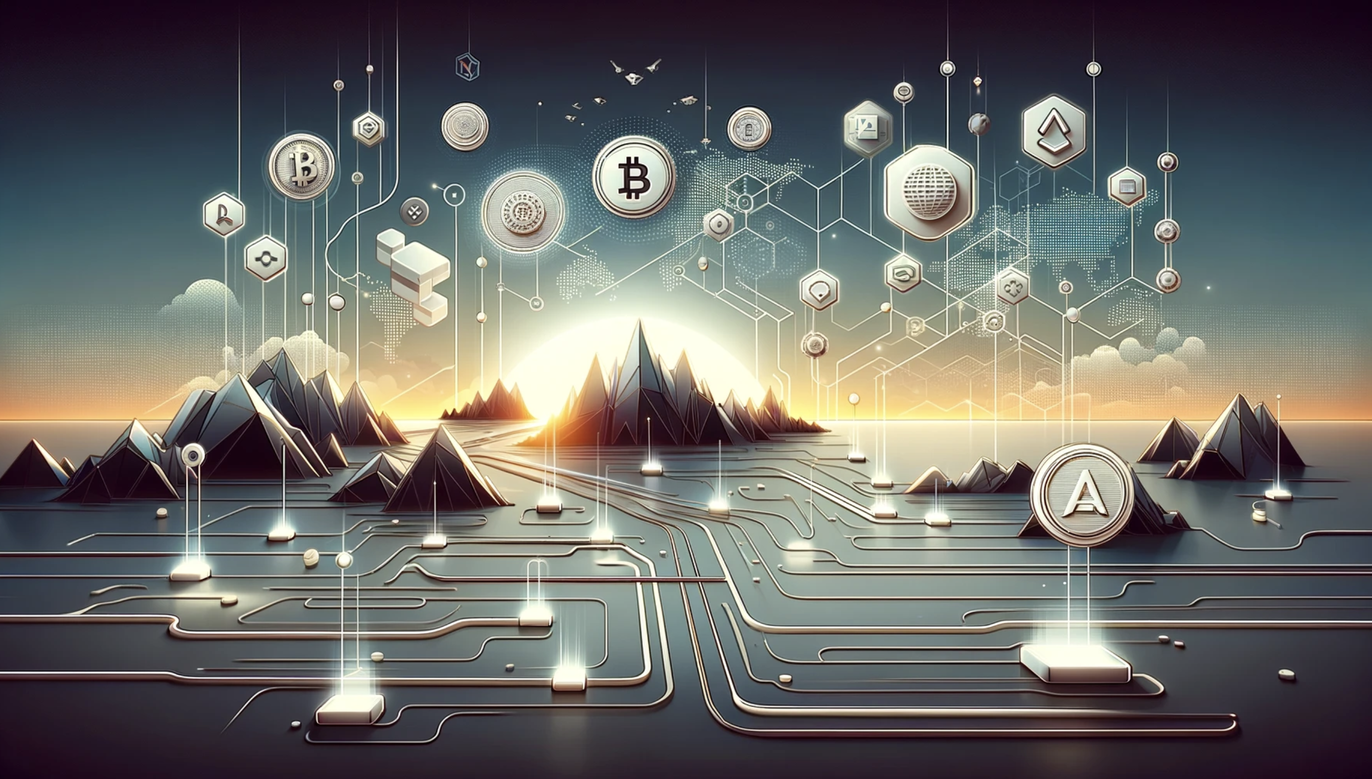 Illustrative art image - showing API components to set up altcoin API data feeds