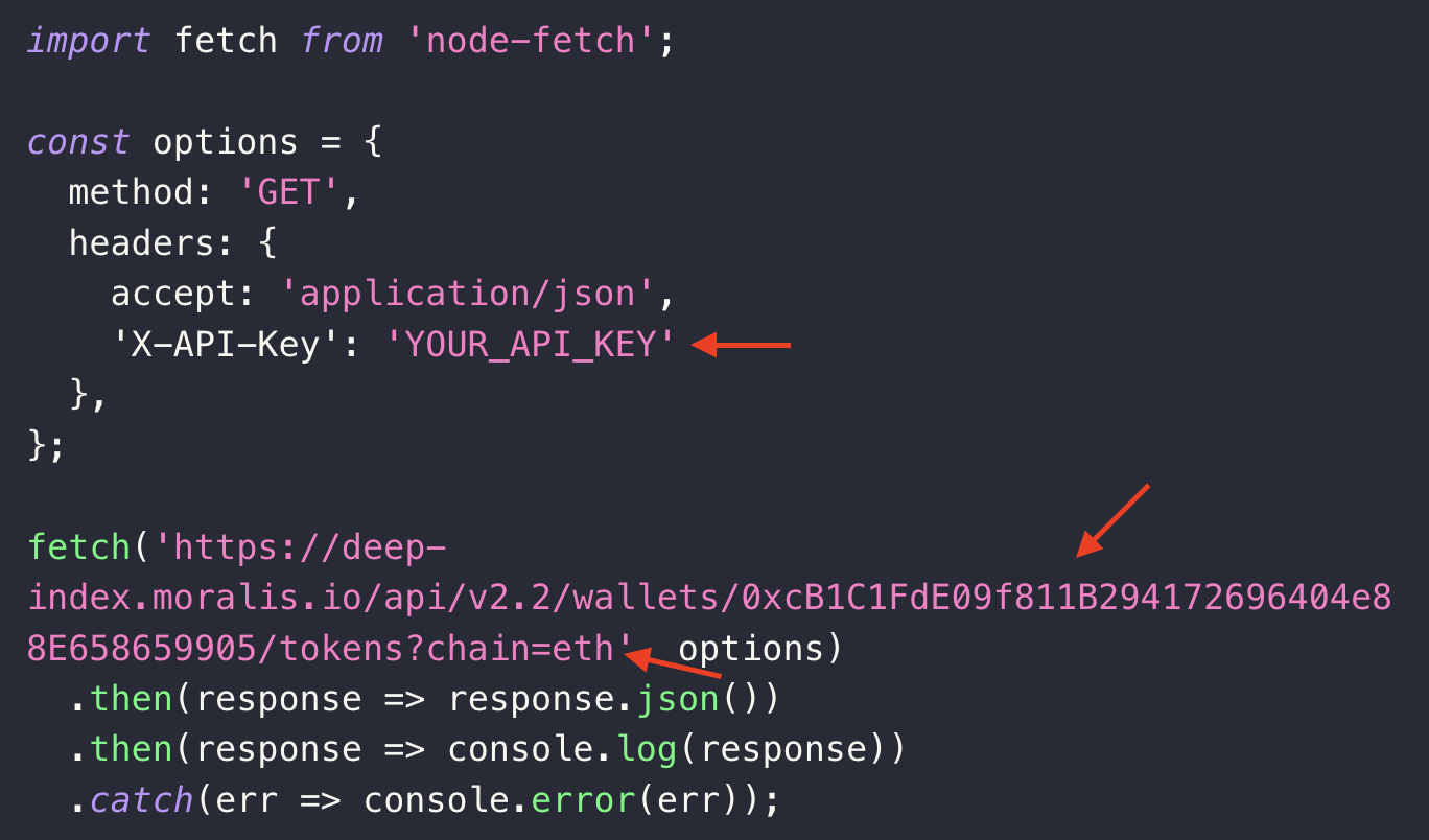 replacing YOUR_API_KEY and configure the address and chain parameters to fit your query