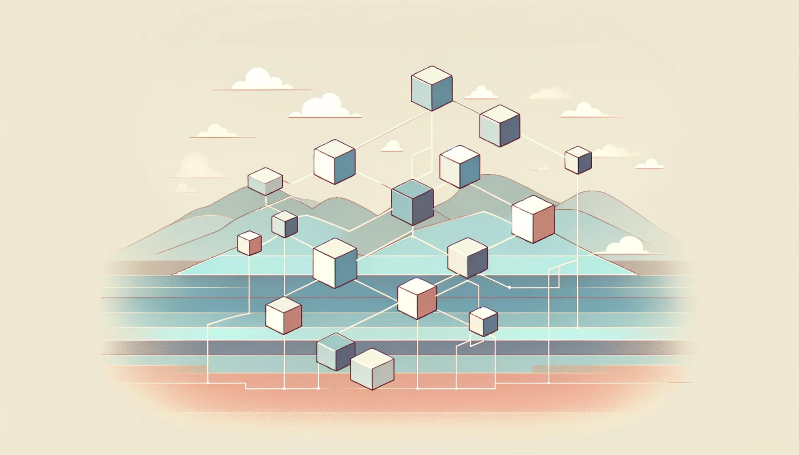 Illustration of how data in a blockchain is connected