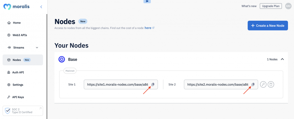 Arrows pointing at URLs for Base nodes.