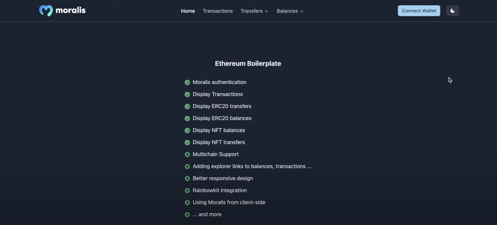 Cronos boilerplate UI.