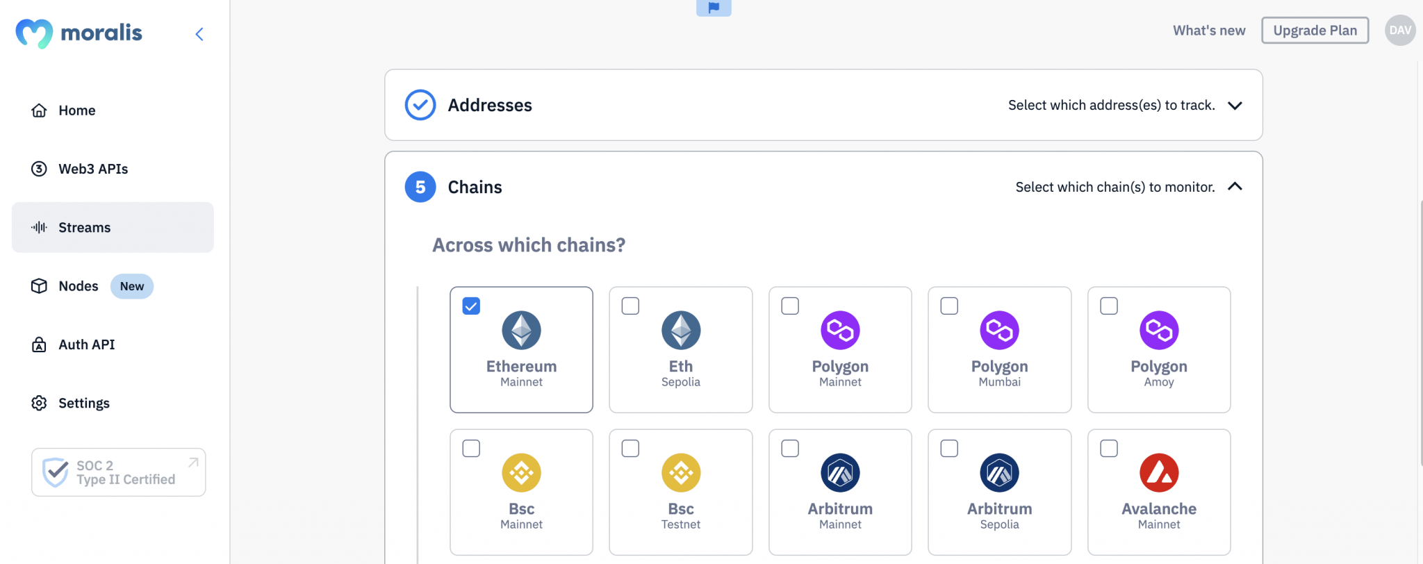 Chain selector.