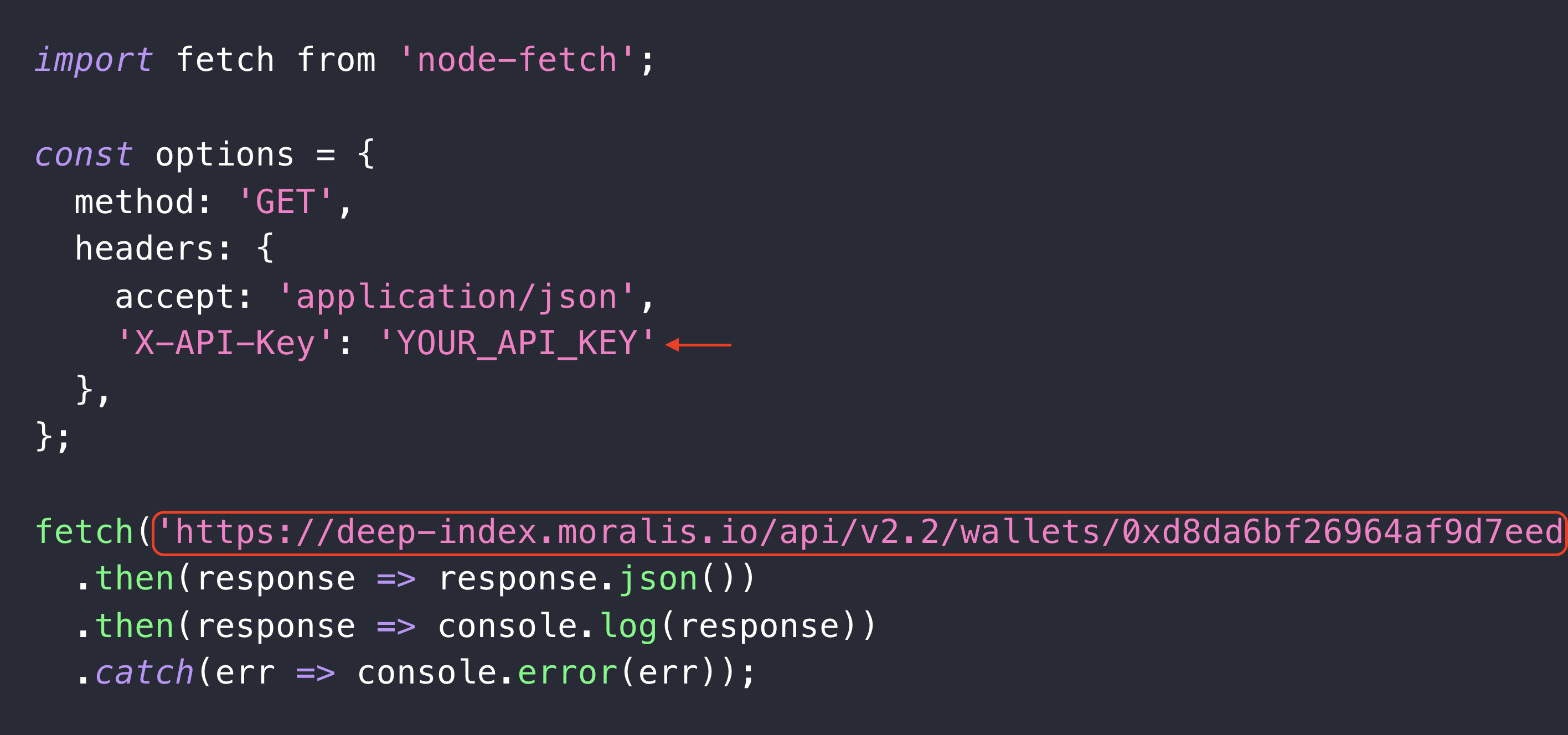 Code configurations highlighted when getting crypto PnL