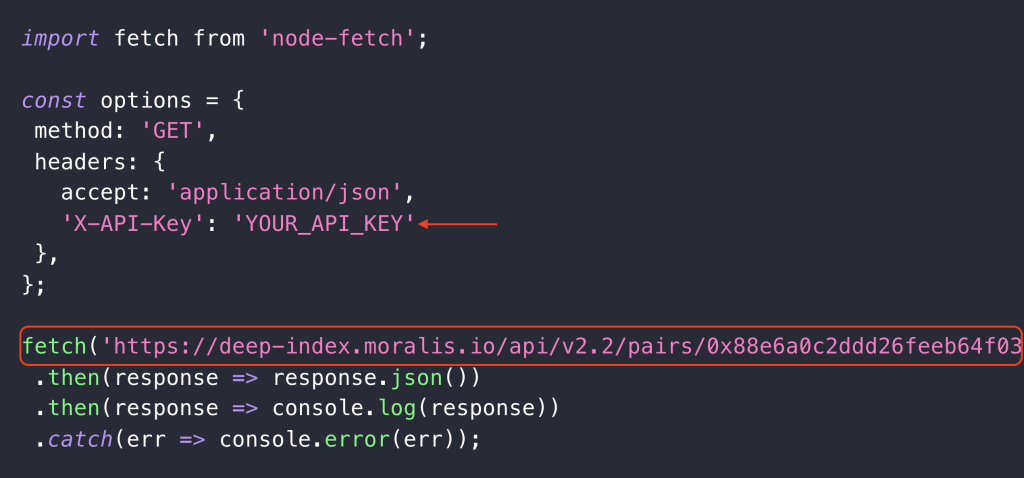 Query parameters to change highlighted.