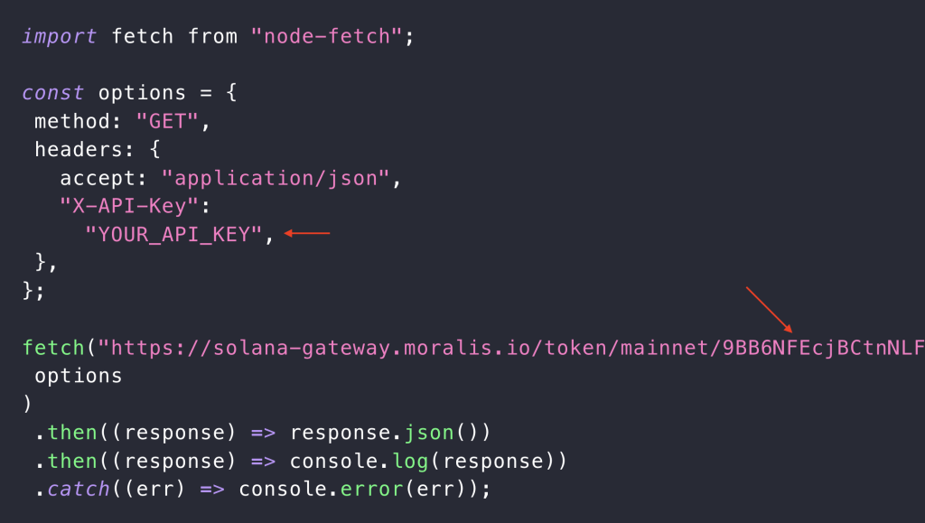 Image showing code configurations.