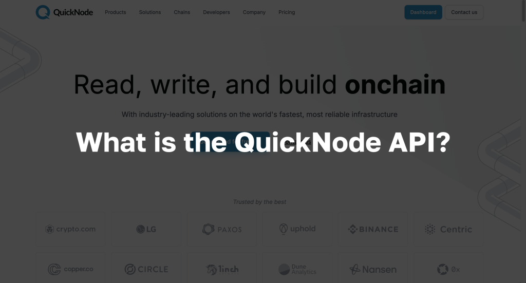 Text: "What is the QuickNode API?"