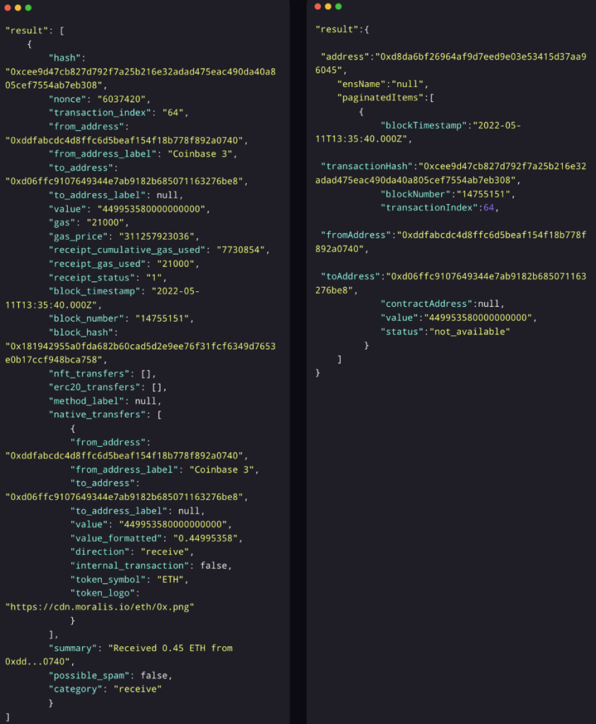 Moralis vs QuickNode API comparison.